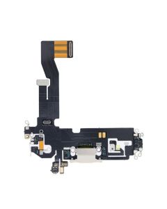 iPhone 12 Pro Compatible Charging Port Flex With IC - Silver, OEM