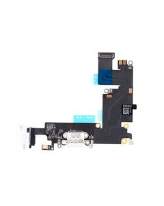iPhone 6 Plus Compatible Charging Port Handsfree Port Flex Cable with Mic - White