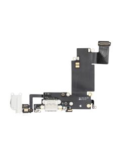 iPhone 6S Plus Compatible Charging Port Handsfree Port Flex Cable with Mic - White, OEM