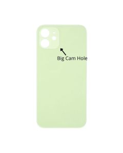 iPhone 12 Compatible Back Glass Cover (Big Camera Hole) - Green