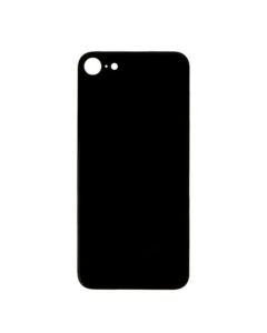 iPhone 8 Compatible Back Glass Cover (Big Camera Hole) - Black, OEM