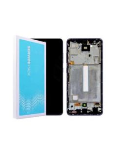 Galaxy A52/ A52 5G Compatible LCD Touch Screen Assembly With Frame - Service Pack, Awesome Blue