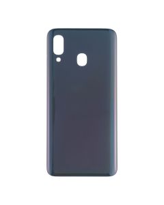 Galaxy A20 Compatible Back Glass Cover - Black
