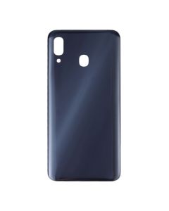 Galaxy A30 Compatible Back Glass Cover - Black