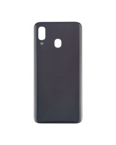 Galaxy A40 Compatible Back Glass Cover - Black