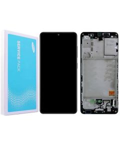 Galaxy A41 Compatible LCD Screen Touch Assembly with Frame