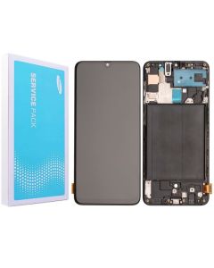 Galaxy A70 Compatible LCD Touch Screen Assembly with Frame