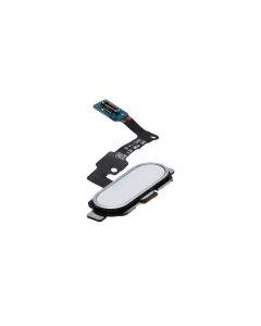 Galaxy J7 Prime Compatible Home Button Flex Assembly - White