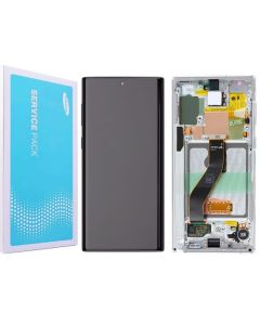 Galaxy Note 10 Compatible LCD Touch Screen Assembly with Frame - Aura White