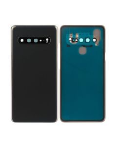 Galaxy S10 5G Compatible Back Glass Cover With Camera Lens - Majestic Black