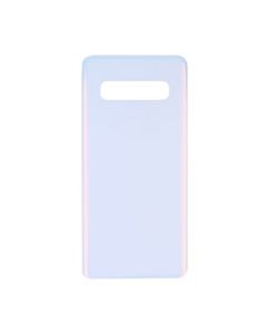Galaxy S10 Compatible Back Glass Cover with Camera Lens - Prism White