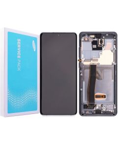 Galaxy S20 Ultra/ S20 Ultra 5G Compatible LCD Screen Touch Assembly with Frame - Cosmic Black