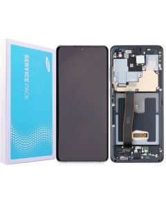 Galaxy S20 Ultra/ S20 Ultra 5G Compatible LCD Screen Touch Assembly with Frame - Cosmic Gray