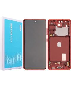 Galaxy S20 FE Compatible LCD Touch Screen Assembly with Frame - Cloud Red