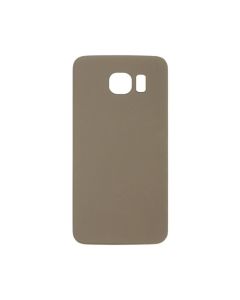 Galaxy S6 Compatible Back Glass Cover - Gold Platinum