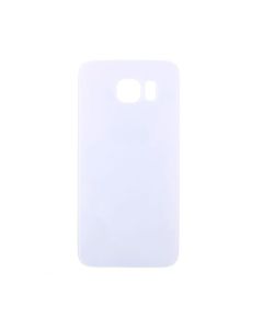 Galaxy S6 Compatible Back Glass Cover - White Pearl