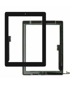 iPad 4 Compatible Full Assembly Touch Screen Digitizer with Home Button and Adhesive Tape - Black