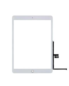 iPad 7th Gen/ 8th Gen (10.2 inch) Compatible Touch Screen Digitizer with Adhesive - White, With Home Button