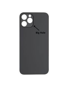 iPhone 12 Pro Compatible Back Glass Cover (Big Camera Hole) - Graphite