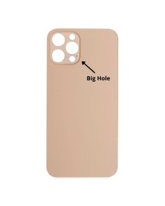 iPhone 12 Pro Compatible Back Glass Cover (Big Camera Hole) - Gold