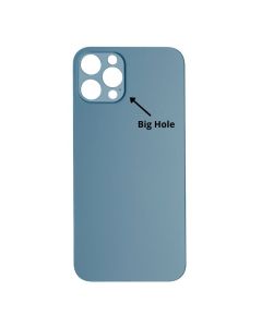 iPhone 12 Pro Compatible Back Glass Cover (Big Camera Hole) - Pacific Blue