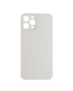 iPhone 12 Pro Max Compatible Back Glass Cover (Big Camera Hole) - Silver