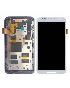 Motorola Moto X2 Compatible LCD Touch Screen Assembly with frame - White