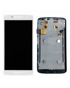 Motorola Moto X Play Compatible LCD Touch Screen Assembly with Frame - White