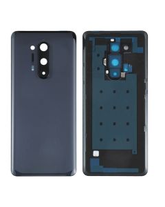 OnePlus 8 Pro Compatible Back Glass Cover with Camera Lens - Onyx Black