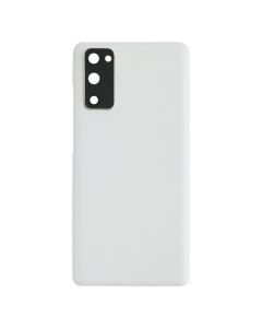 Galaxy S20 FE Compatible Back Glass Cover with Camera Lens - Cloud White