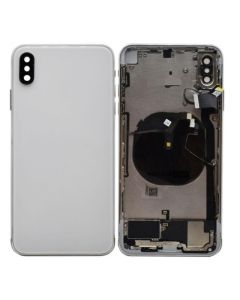 iPhone XS Max Compatible Back Housing With Small Parts - White, OEM