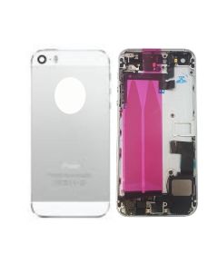 iPhone 5 Compatible Housing with Charging Port and Power Volume Flex Cable - White, OEM