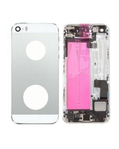 iPhone 5S Compatible Housing with Charging Port and Power Volume Flex Cable - White, OEM