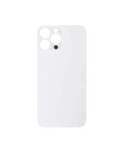 iPhone 13 Pro Max Compatible Back Glass Cover (Big Camera Hole) - Silver
