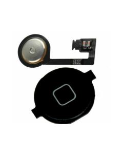 iPhone 4S Compatible Home Button with Rubber Ring - Black