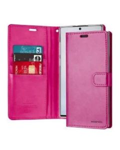 Mercury Blue Moon Diary Wallet Leather Case Cover For For iPhone 13 - Hot Pink