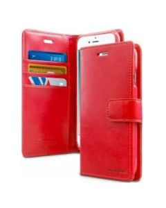 Mercury Blue Moon Diary Wallet Leather Case Cover For For iPhone 13 Mini - Red