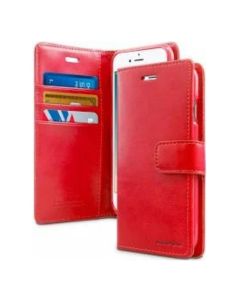 Mercury Blue Moon Diary Wallet Leather Case Cover For Galaxy A22 5G - Red