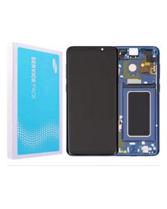 Galaxy S9 Plus Compatible LCD Touch Screen Assembly with Frame - Coral Blue
