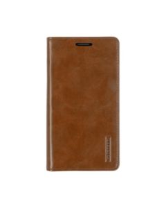 Mercury Blue Moon FLIP Wallet Leather Case Cover For iPhone 12/ 12 Pro - Brown
