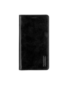 Mercury Blue Moon FLIP Wallet Leather Case Cover For iPhone 13 - Black