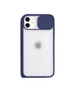 Mercury Camera Slide Peach Garden Bumper Case For iPhone 12 Pro Max - Navy